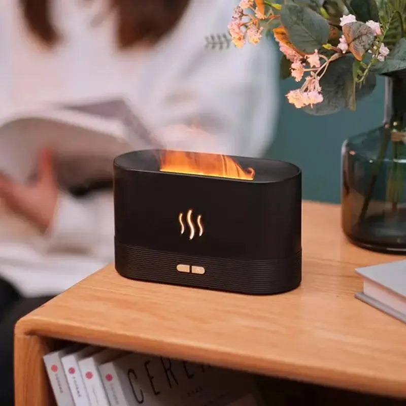 Flame Aroma Diffuser Humidifier 180ml, Oil Essential 2 Modes Brightness Aroma Humidifier Generic Au supplements