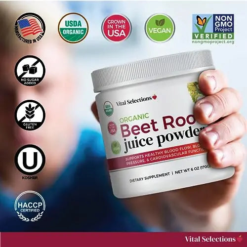 Vital Selections 100% Organic Beet Root Juice Powder, Highest Purity and Potency Vital Selections Au supplements