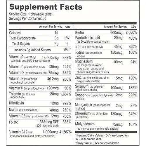 BariatricPal Multivitamin ONE 1 per Day! Bariatric Multivitamin Chewable with 45 mg of Iron | Orange Citrus | Vitamin for Bariatric Surgery Patients BariatricPal Au supplements