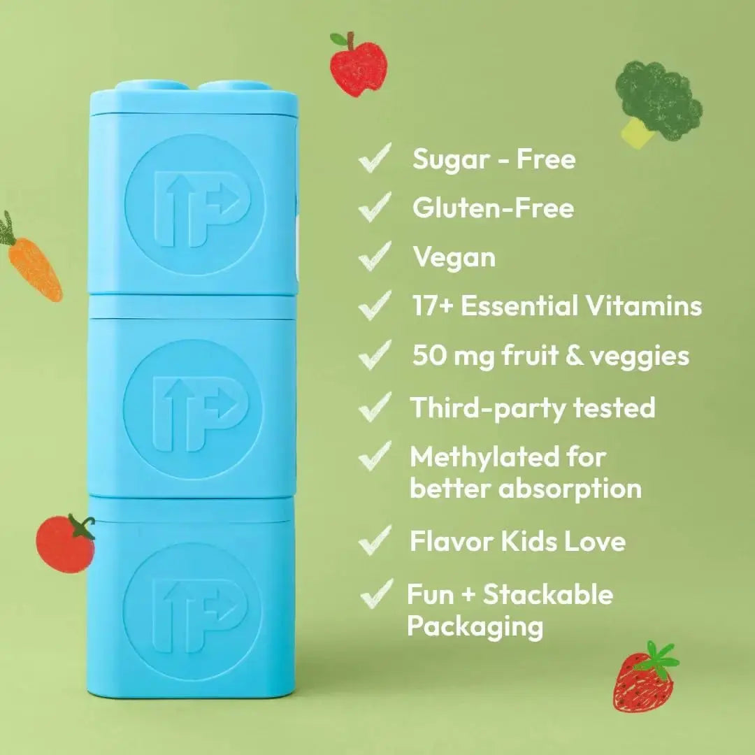 Upright Nutrition Children's Multivitamin | 30 Day Supply | Chewable, Sugar-Free | 17+ Essential Vitamins & Minerals with 50mg of Fruits & Veggies Upright Nutrition Au supplements