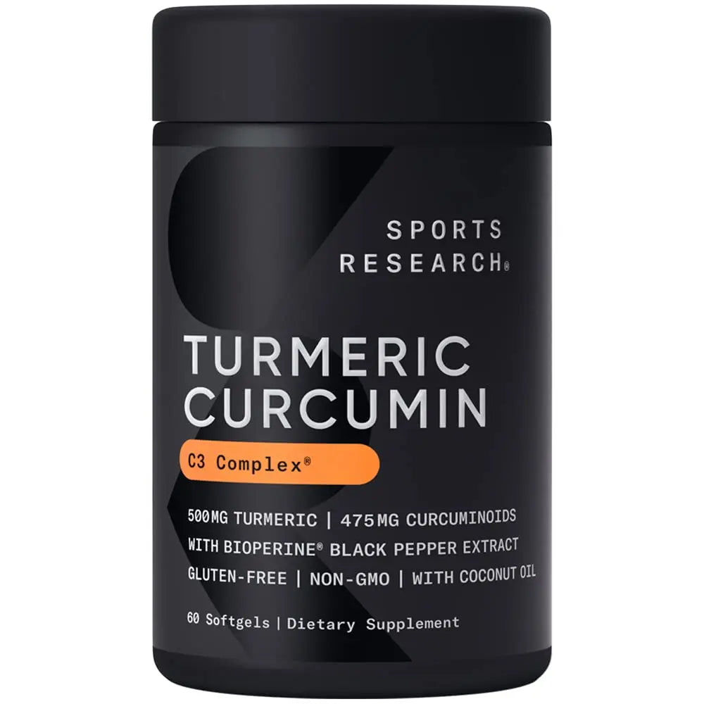 Sports Research Turmeric Curcumin C3 Complex - Softgels with Bioperine Black Pepper Sports Research Au supplements