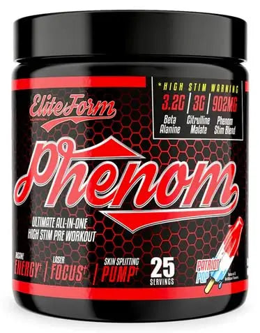 Elite Form: Phenom Preworkout, Bomb Pop Flavor Elite Form Au supplements