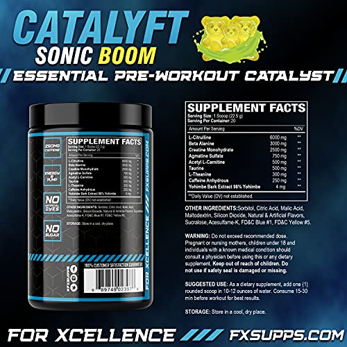 FX Supps Catalyft Pre-Workout Powder Drink for Men & Women, Sonic Boom | Dietary FXSUPPS Au supplements