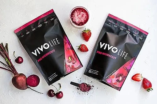 Vivo life - Pre-Workout Energy Drink Supplement, Improve Performance, Guarana Natural Vivo life Au supplements