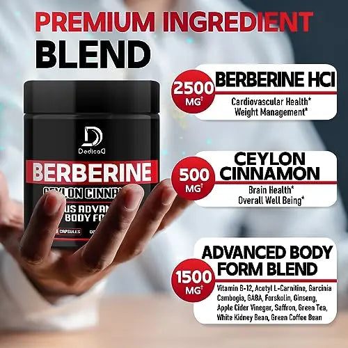 DEDICAD 13in1 Berberine Supplement - 4500mg for Weight Management, Heart & Immune DEDICAD Au supplements
