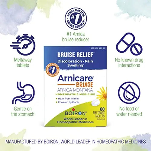 Boiron Arnicare Bruise for Relief of Pain or Swelling from Injuries, and Discoloration of Bruises - 60 Tablets Boiron Au supplements