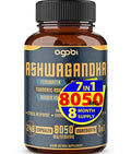 240 Capsules - 8 Month Supply - 7in1 Ashwagandha 8050mg - Combined With Fenugreek agobi Au supplements