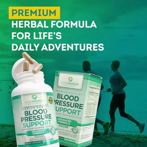 PurePremium Blood Pressure Support Supplement with Hawthorn, Hibiscus & Garlic Extract PurePremium Supplements Au supplements