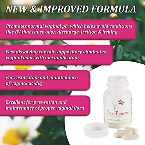 FLORAFEMME - pH Vaginal Probiotics Suppository - Supports pH Balance of Yeast & Bacteria FLORAFEMME Au supplements
