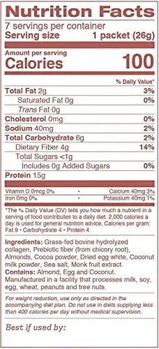 Dr. Kellyann Keto Chocolate Almond Shakes - 100% Grass Fed Collagen Protein by Bone Dr. Kellyann Au supplements
