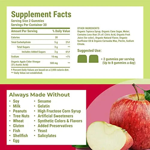 Hyland's Naturals Organic Apple Cider Vinegar Blast Gummies, Digestive Health Suppor Hyland's Au supplements