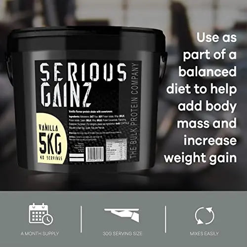 The Bulk Protein Company, SERIOUS GAINZ - Whey Protein Powder - Weight Gain, Mass Gainer The Bulk Protein Company Au supplements
