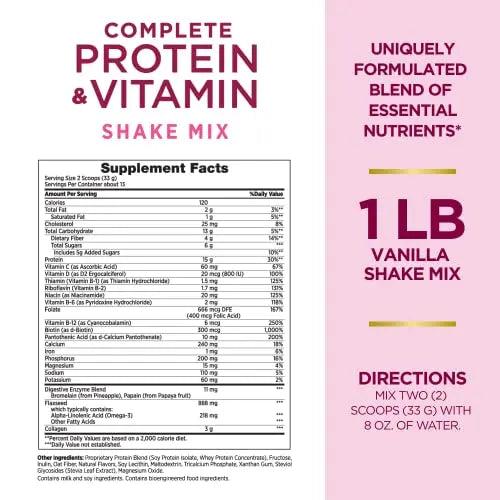 Nature's Bounty Complete Protein & Vitamin Shake Mix with Collagen & Fiber, Contains Vitamin C Nature's Bounty Au supplements