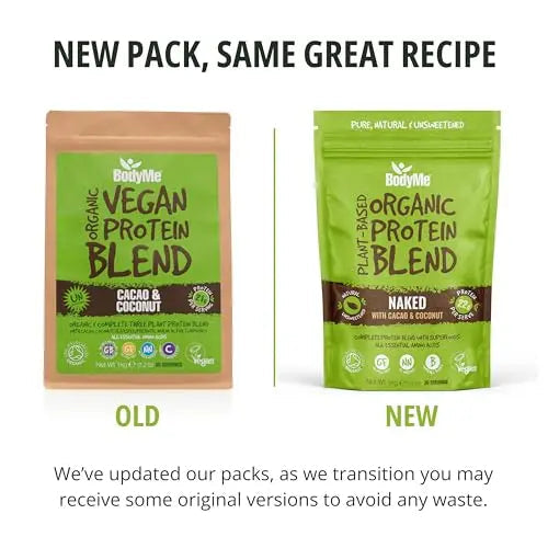 BodyMe Organic Vegan Protein Powder Blend, Cacao Coconut - Unsweetened, Low Carb BodyMe Au supplements