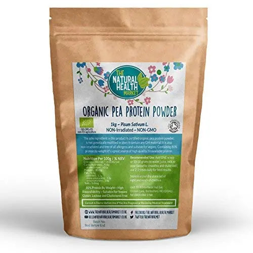 Organic Pea Protein Powder 1kg by The Natural Health Market • 80% Vegan Protein The Natural Health Market Au supplements