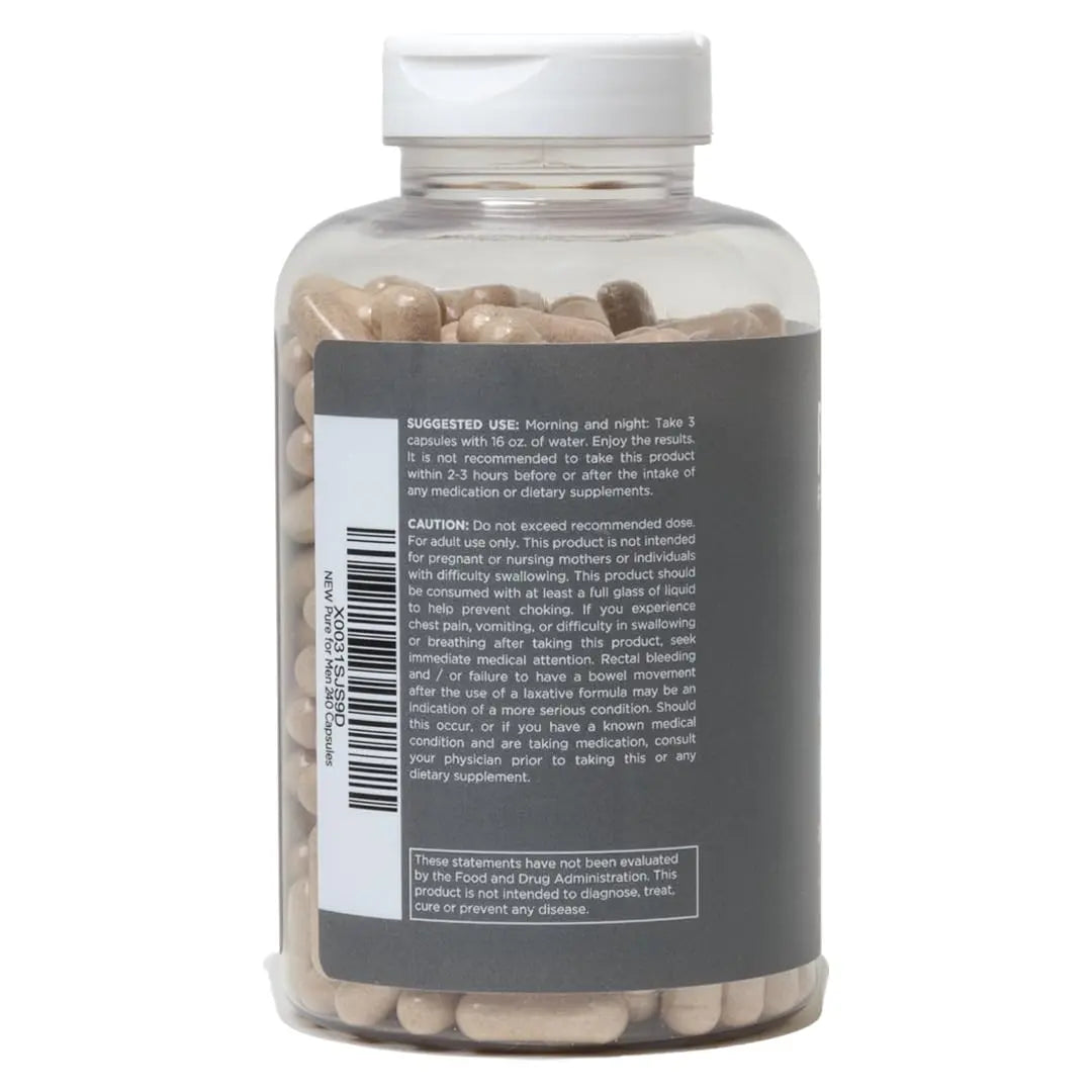 Pure for Men Stay Ready Fiber Supplement, 240 Vegan Capsules | Supports Daily Pure for Men Au supplements