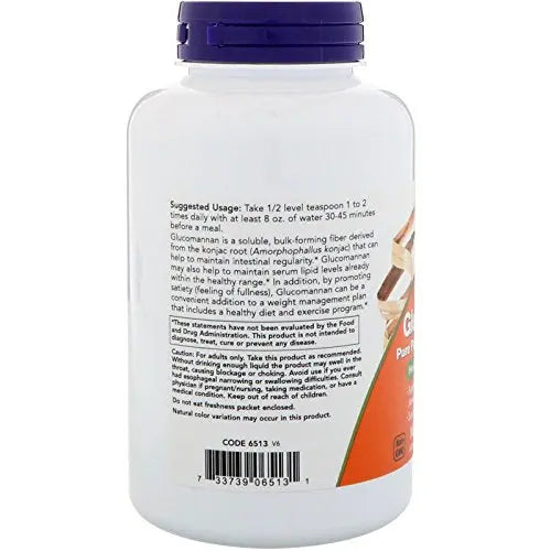 NOW Supplements, Glucomannan (Amorphophallus konjac) Pure Powder, Supports Regularity NOW Au supplements