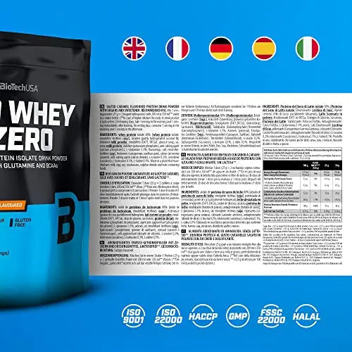 BioTechUSA Iso Whey Zero, Lactose, Gluten, Sugar Free, Premium Whey Protein Isolate, 500 g, Salted Caramel BioTechUSA Au supplements