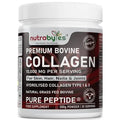 Pure Hydrolysed Collagen Powder 10000mg Bovine Type 1 & 3 Unflavoured|High Strength Protein Peptides for Women & Men NUTRABYTES Au supplements