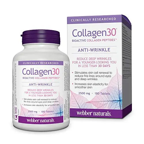 Webber Naturals Collagen30® Bioactive Collagen Peptides 2500 mg 180 Tablets Webber Naturals Au supplements