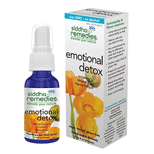 Siddha Remedies Emotional Detox Homeopathic Oral Spray for Melancholy, Irritability Siddha Au supplements