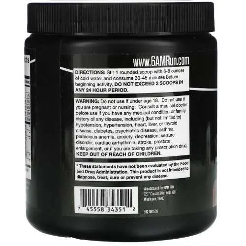 6AM Run Sprint - Pre Workout Powder for Instant Energy Boost for Cardio and Focus 6AM Run Au supplements