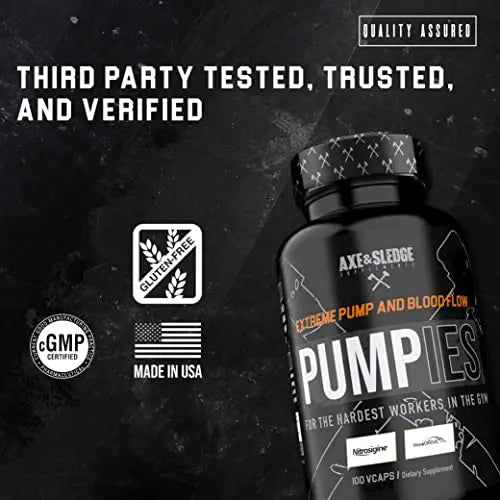 Axe & Sledge Supplements PUMPIES Nitric Oxide Booster with VasoDrive-AP and Nitrosigin Axe & Sledge Au supplements