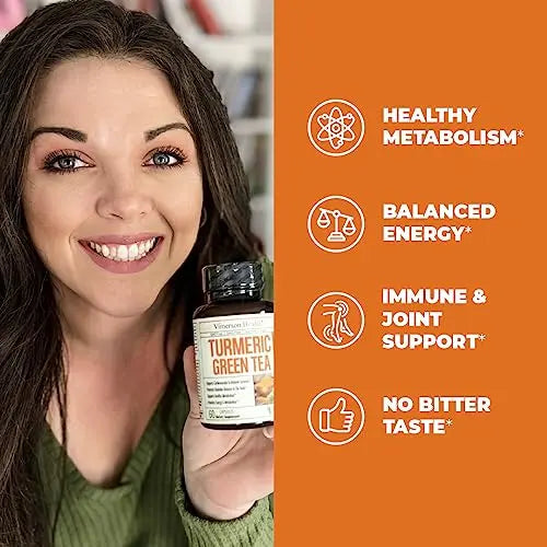 Green Tea Extract Capsules - Green Tea Supplement with Organic Turmeric Curcumin Vimerson Health Au supplements