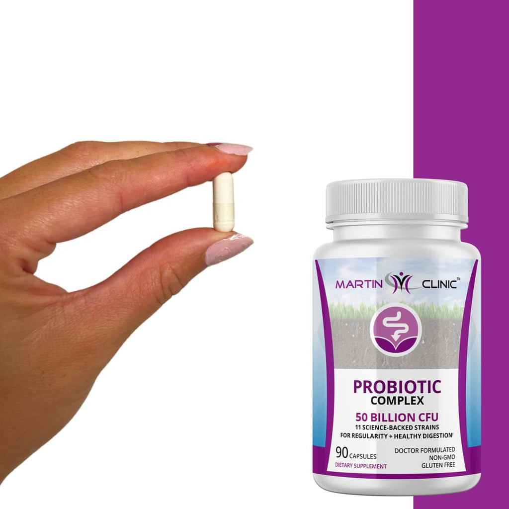 martin clinic Probiotic for Gut Health & Immune Support — Daily Digestive Balance, Bloating Relief & Better Nutrient Absorption — 60 Capsules martin clinic Au supplements