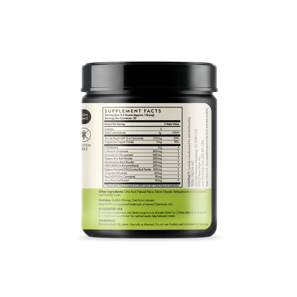 Healthy Gut Green Apple | 30-Servings with L-Glutamine, Zinc, Glucosamine, Slippery Elm Bark, Marshmallow Root and More! TERRA ORIGIN Au supplements