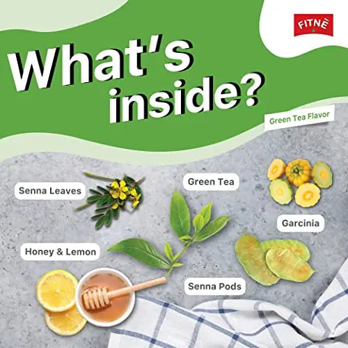 FITNE Green Tea Herbal Honey Lemon With Garcinia Senna Infusion Gentle Detox Cleanse FITNÈ Au supplements