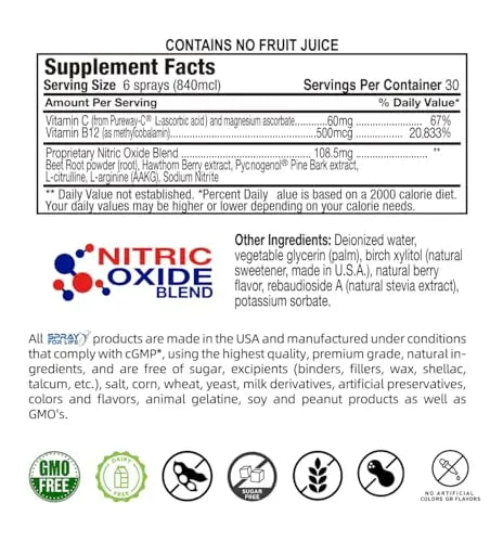 Spray For Life Nitric Oxide Blend Spray Supplements, Sublingual Nitric Booster Support Spray For Life Au supplements