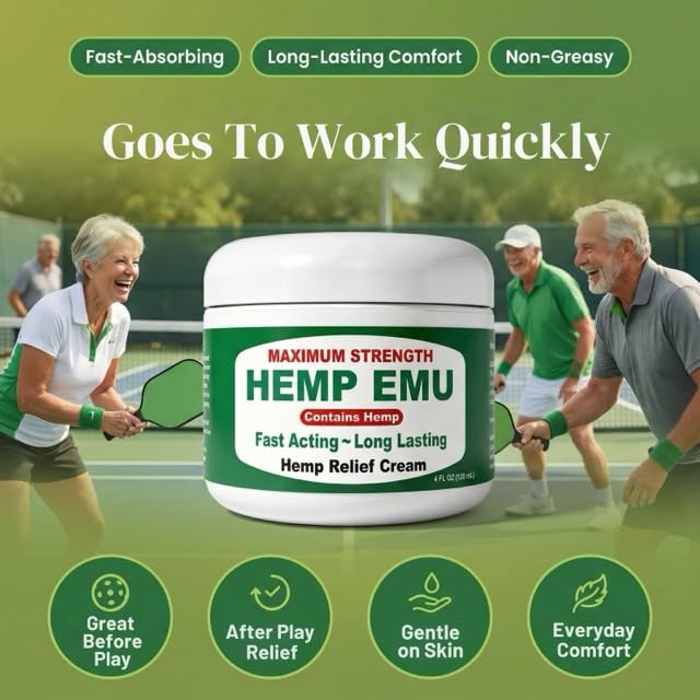 Hemp Emu Hemp Cream – 4oz Cream Hemp Emu Au supplements