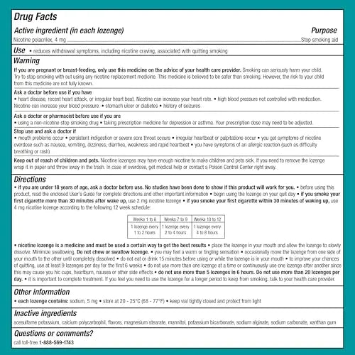 Nicorette 4 mg Mini Nicotine Lozenges to Quit Smoking - Mint Flavored Stop Nicorette Au supplements