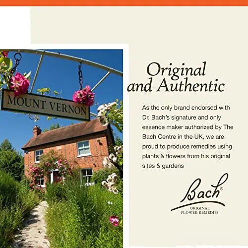 Bach Original Flower Remedies, Rock Rose for Courage (Non-Alcohol Formula), Natural Homeopathic Bach Au supplements