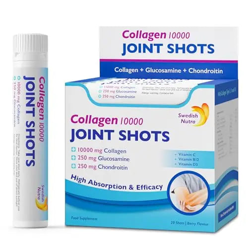 Swedish Nutra Collagen 10000 Joint Shots | High Strength Type 1, 2 & 3 Collagen for Body, Joints & Ligaments Swedish Nutra Au supplements