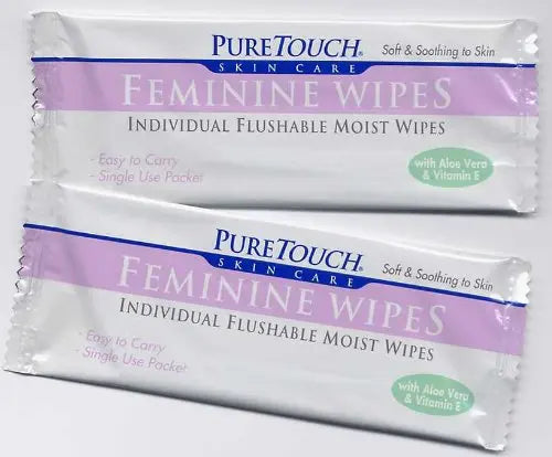PureTouch Feminine Towelettes Individual Flushable Moist Wipes 144 Single-Use-Packets PureTouch Au supplements