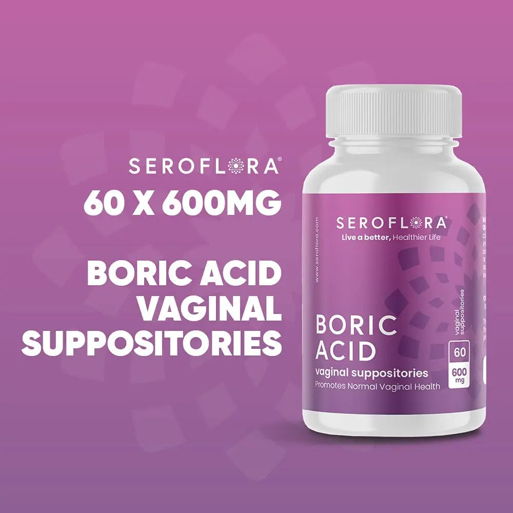 Seroflora Boric Acid Vaginal Suppositories - Promotes Vaginal pH Balance and Odor Control Seroflora Au supplements