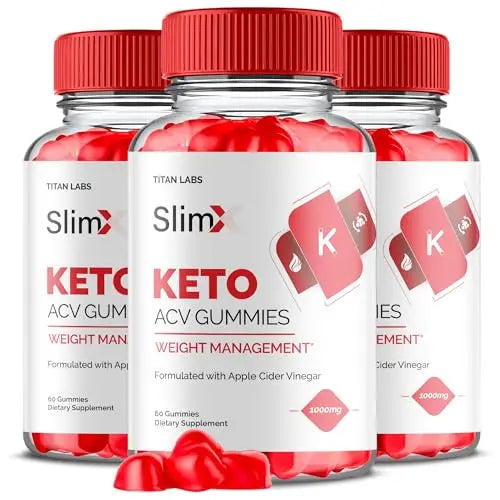 (3 Pack) SlimX Keto ACV Gummies, SlimX Keto ACV Advanced Weight Loss 1000MG Apple Titan Labs Au supplements