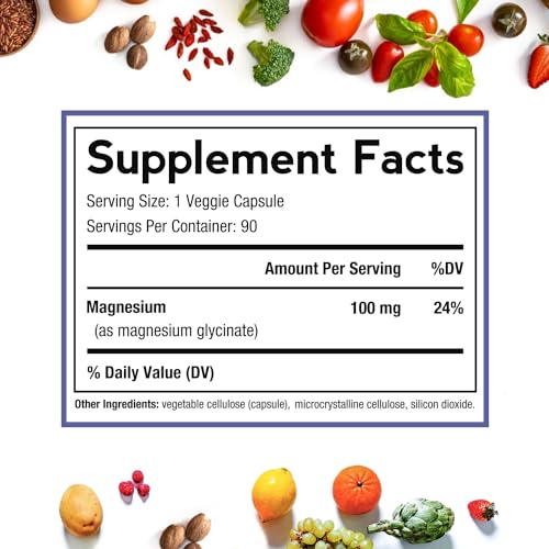 Doctor's Recipes Magnesium Glycinate for Men & Women, 100mg Elemental Mag, 90 Caps Doctor's Recipes Au supplements