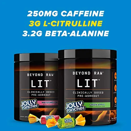BEYOND RAW LIT | Clinically Dosed Pre-Workout Powder | Contains Caffeine, L-Citruline BEYOND RAW Au supplements