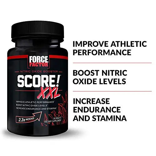 FORCE FACTOR Score! XXL, 3-Pack, Nitric Oxide Booster Supplement for Men with L Force Factor Au supplements