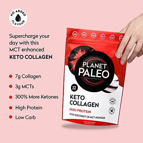 Planet Paleo Keto Collagen Powder (220g, 22 Servings) - Grass-Fed, High Protein Planet Paleo Au supplements