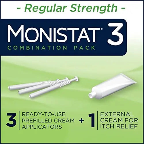 Monistat 3 Day Yeast Infection Treatment for Women, 3 Miconazole Pre-Filled Cream Applicators & External Monistat Au supplements