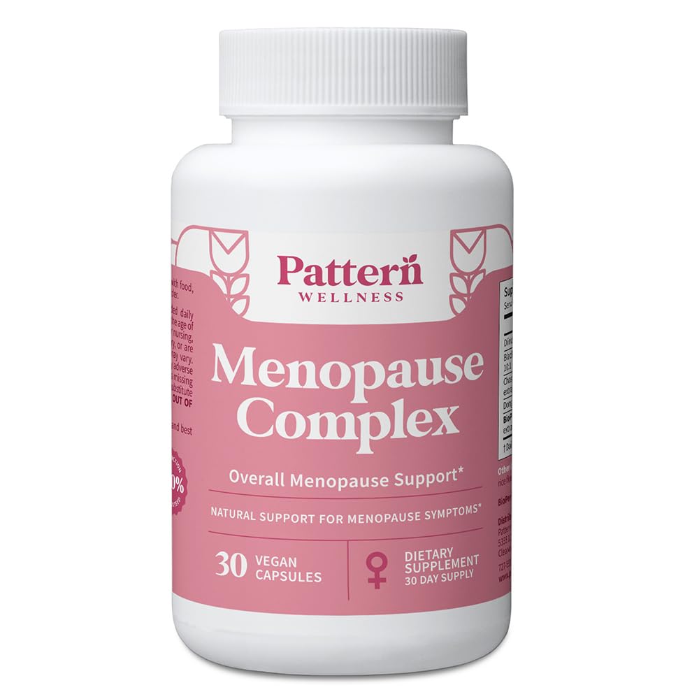 Pattern Wellness Menopause Complex – Herbal Supplement for Women’s Wellness & Hormone Health Support – with Black Cohosh, DIM & Bioperine® – 30 Vegan Capsules, 3rd Party Tested Pattern Wellness Au supplements