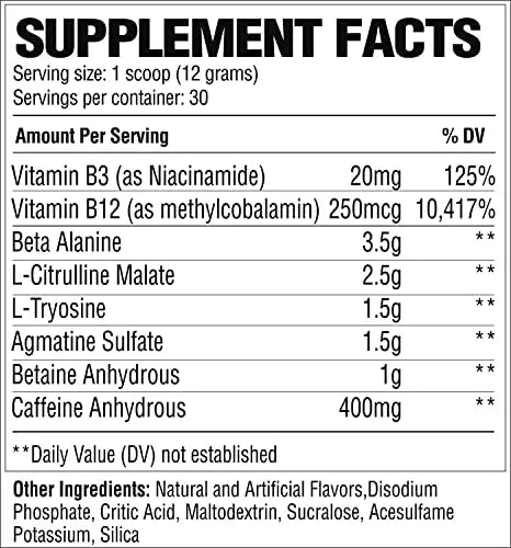 RAW Preworkout Extreme | High Stimulant Preworkout Powder Drink, Extreme Energy RAW Au supplements