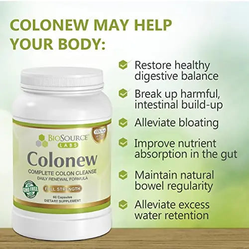 BioSource Labs Colonew Complete Colon Cleanse Natural Detox Supplement for Daily BioSource Labs Au supplements