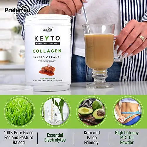 Keto Collagen Protein Powder with MCT Oil – Keto and Paleo Friendly Pure Grass Fed Preferred Elements Au supplements