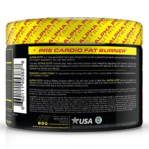 Alpha Pro Nutrition Alpha Cuts Fat Burner Thermogenic Men Women Pre Cardio Workout Alpha Pro Nutrition Au supplements